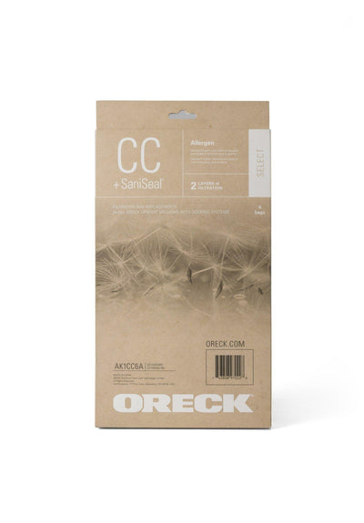 Oreck AK1CC6A Certified Replacement CC Green Select Filtration Paper Bag (6-Pack)