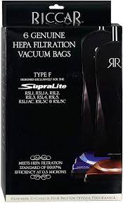 Riccar RFH-6 SupraLite Type F Hepa Vacuum bags 6pk
